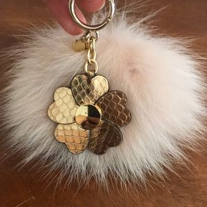 Light Pink Puff Ball Handbag Accessory Keychain